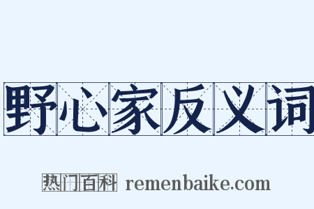 野心家反义词是什么意思的图片